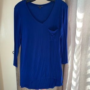 Royal blue knit tunic